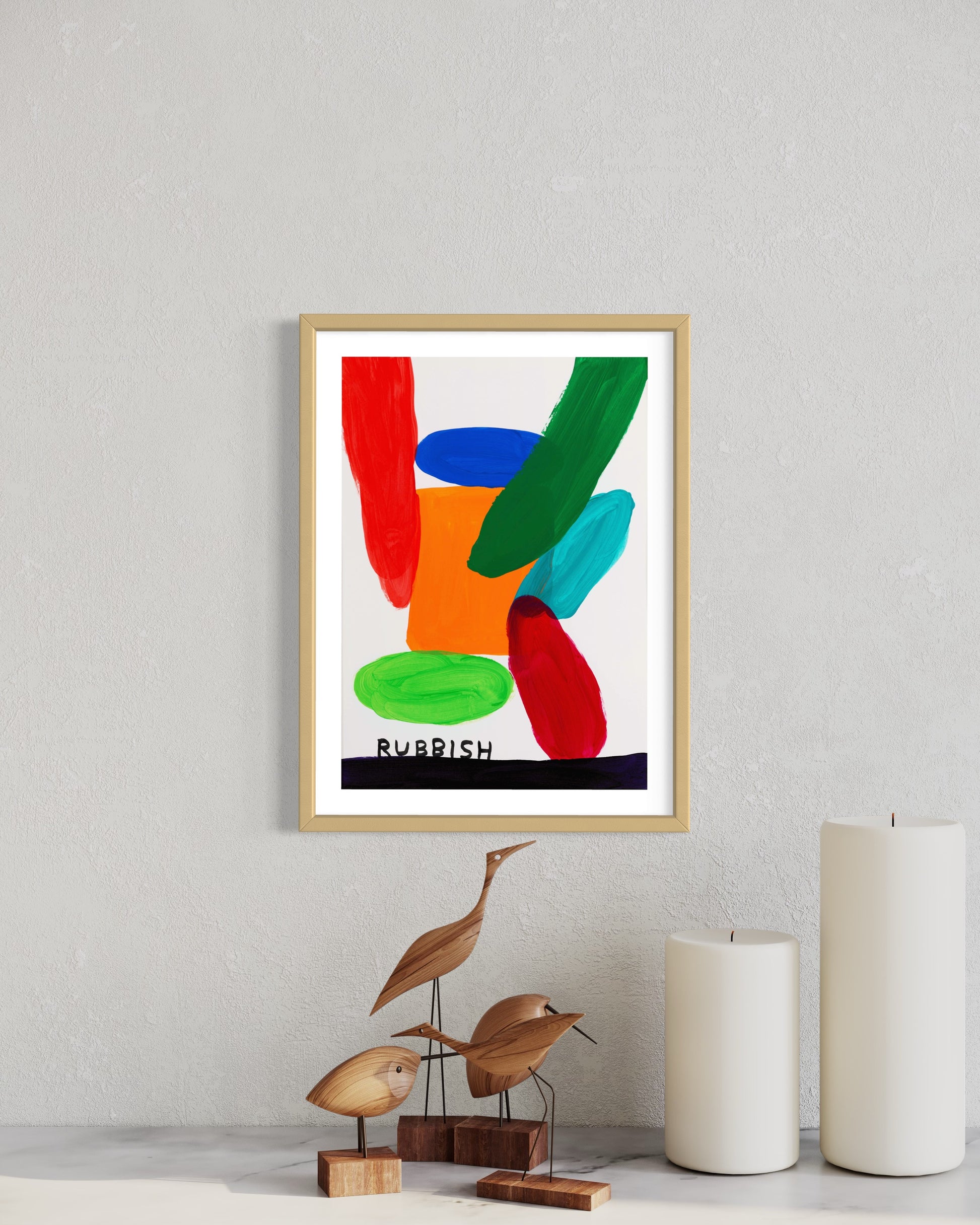 David Shrigley - Rubbish - Original Acrylic on Paper - 42cm x 29.7cm - Framed - 1