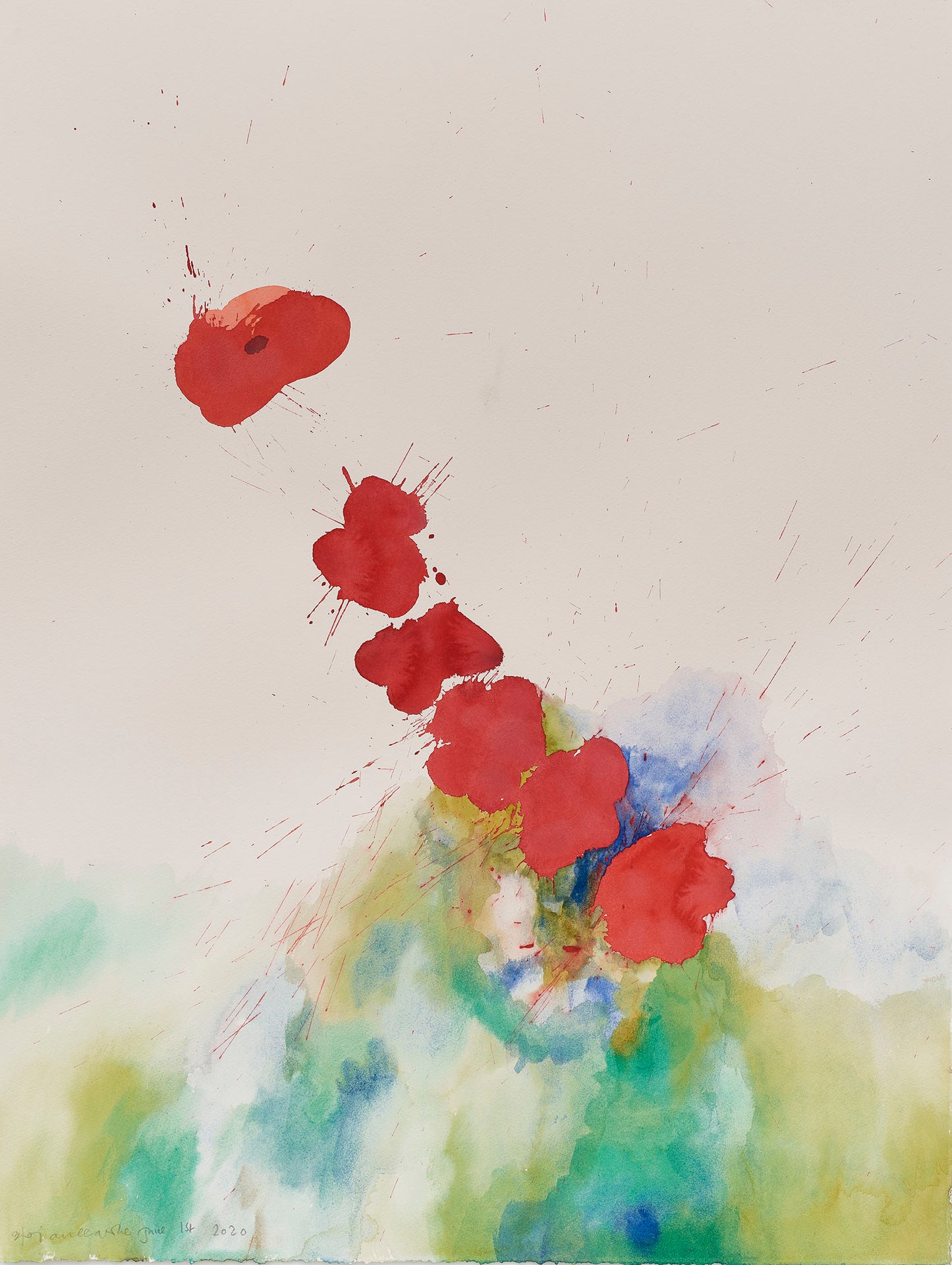 Brian Clarke - "Vesper - 500" - Unique Watercolour Artwork