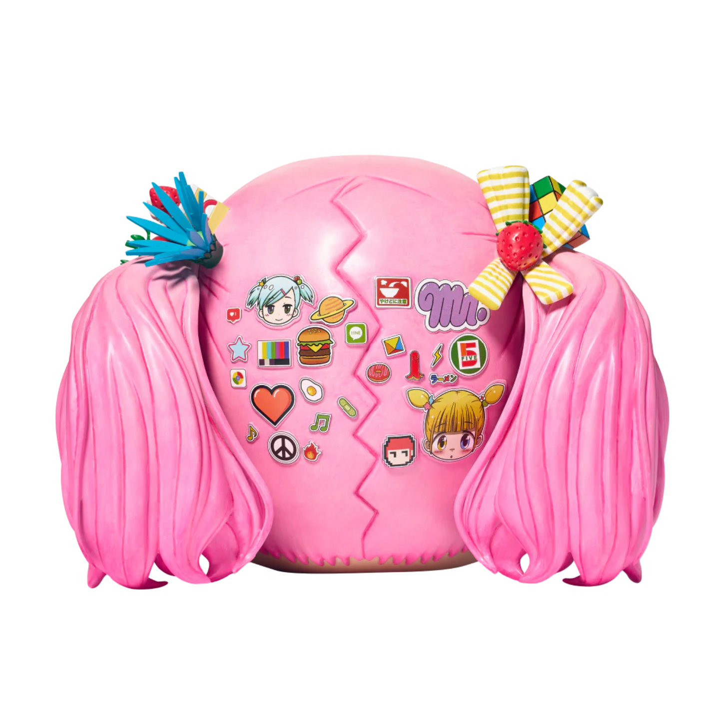 Mr. Hikari Head Collectible Pink (2025), limited edition sculpture by Mr.