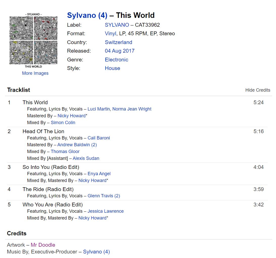 Mr. Doodle - Coverart LP/EP The World Silvano