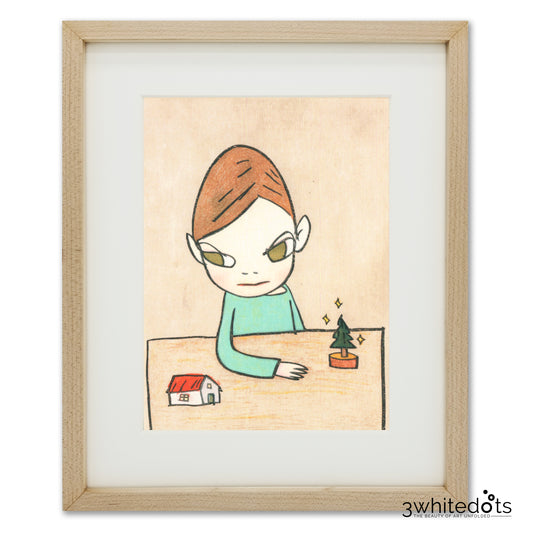 Yoshitomo Nara - Christmas is Coming (Framed Official Print)