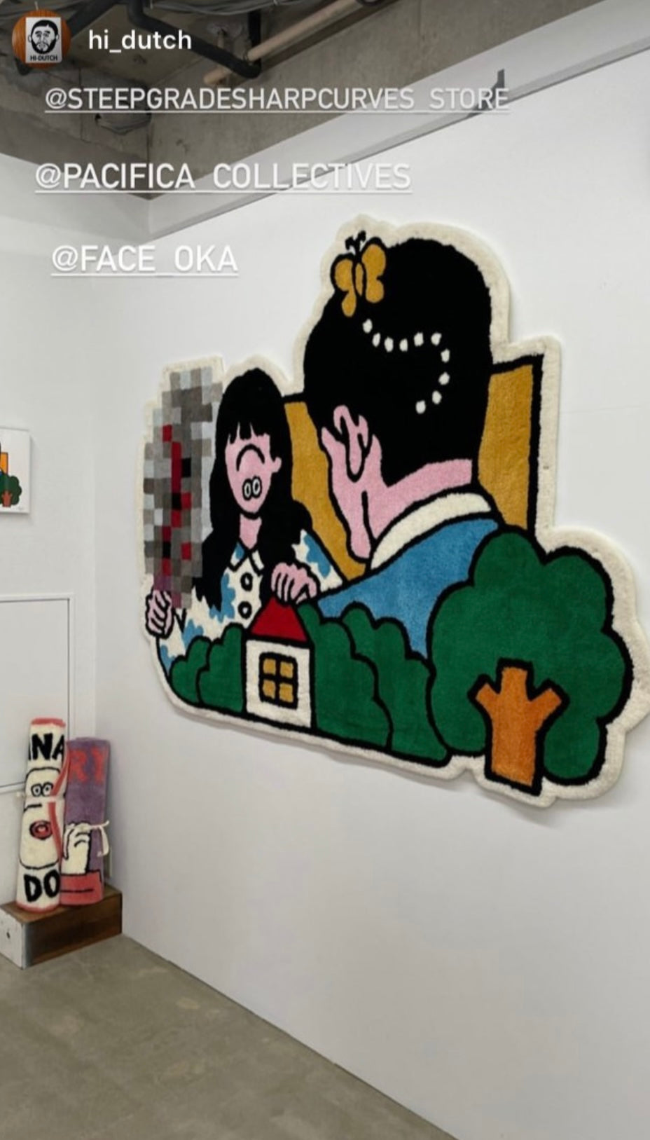 Face oka - "Too much pain" Rug