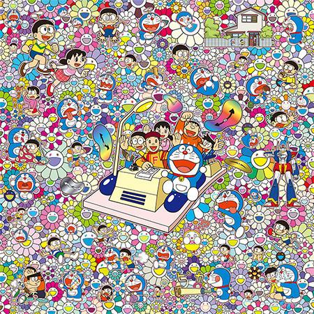 Takashi Murakami - On An Endless Jouney On A Time Machine With The Author Fujiko F Fujio! (Framed)