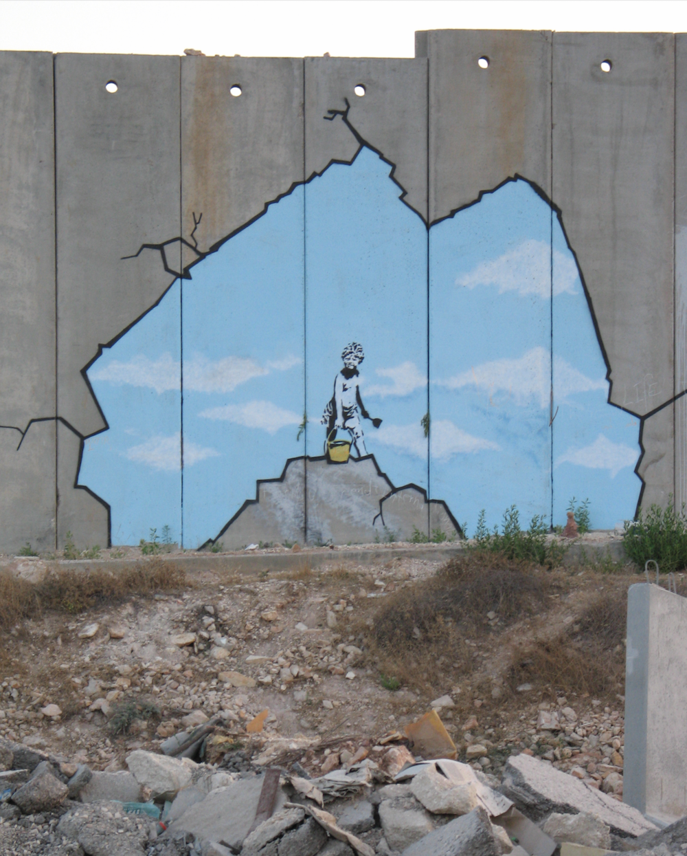 Banksy - Defeated Wall Section / Walled Off Hotel - Beach Boy