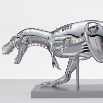 Hajime Sorayama T-Rex Cyborg Dinosaur Figure Silver