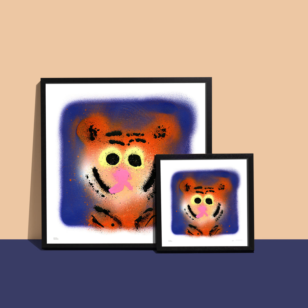 Jon Burgerman - "Soft Tiger" Print (Small Size)