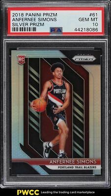 Anfernee Simons 2018-19 Panini Prizm Silver Rookie Card PSA 10