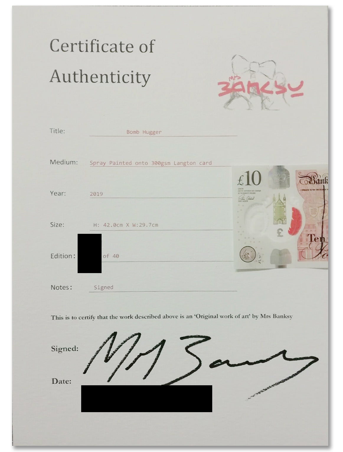 Mrs Banksy - Bomb Hugger