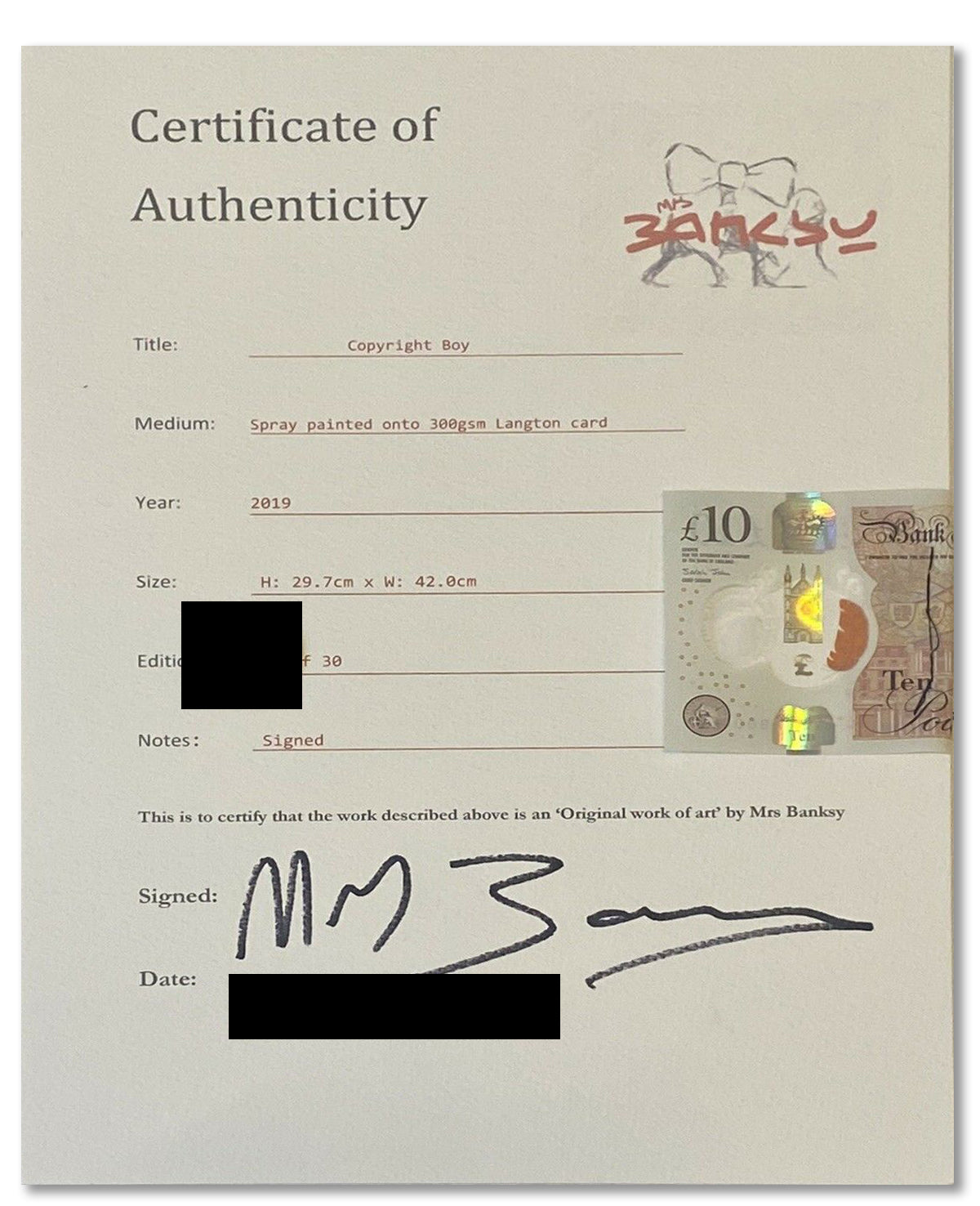 Mrs Banksy - Copyright Boy