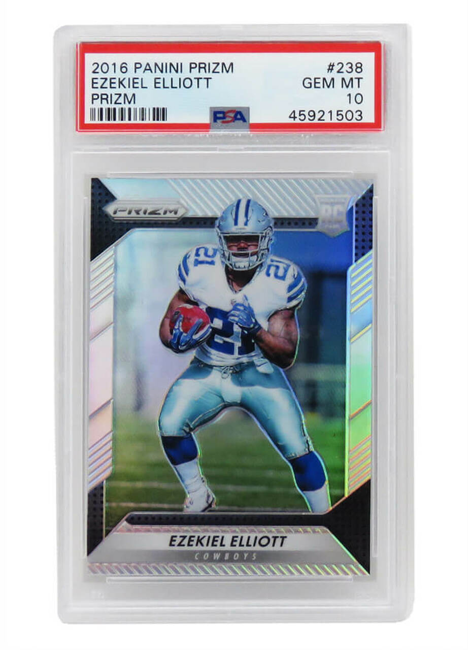 Ezekiel Elliot 2016-17 Panini Prizm Silver Rookie Card PSA 10