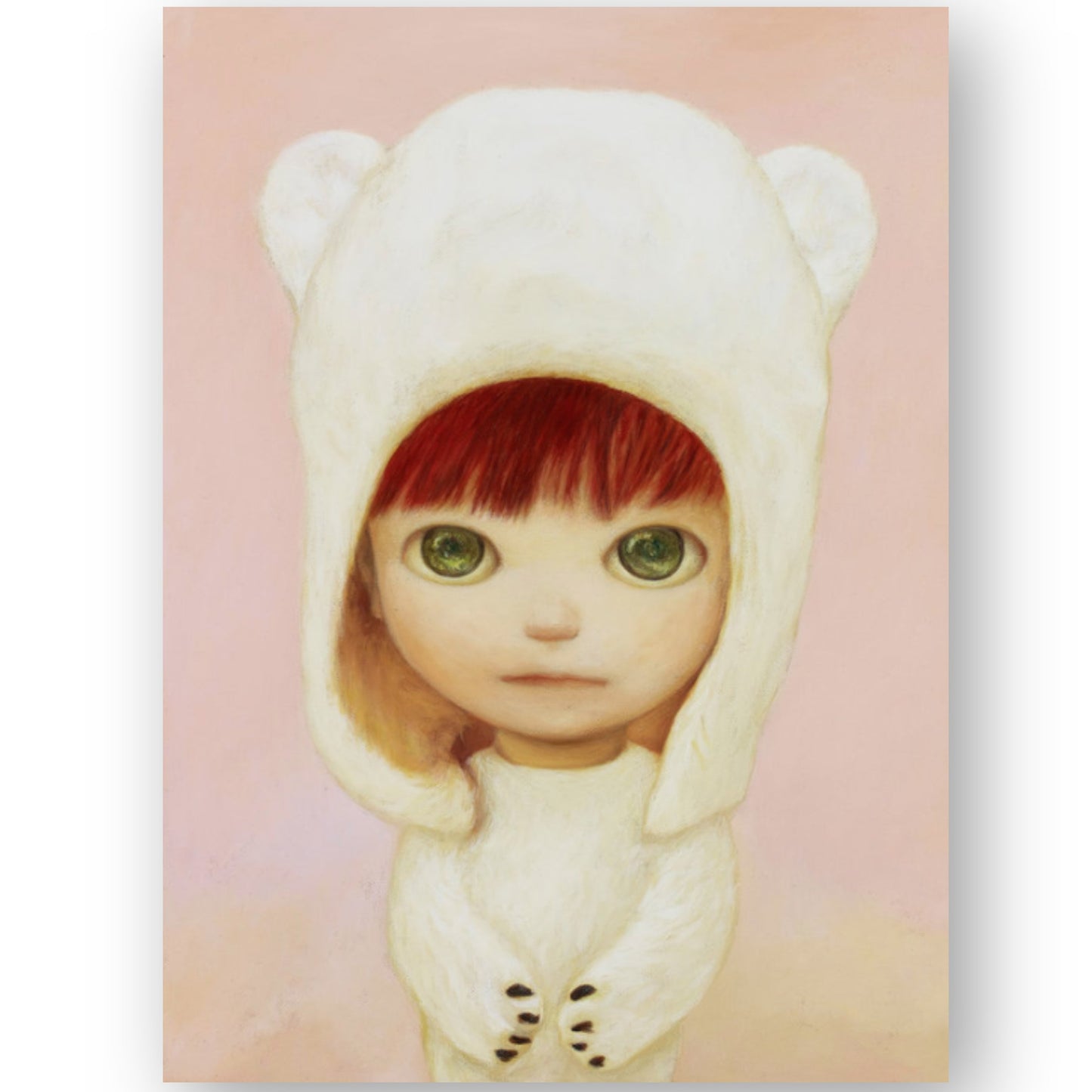 Little White Bear Boy (Framed) (2021), limited edition print by Mayuka Yamamoto