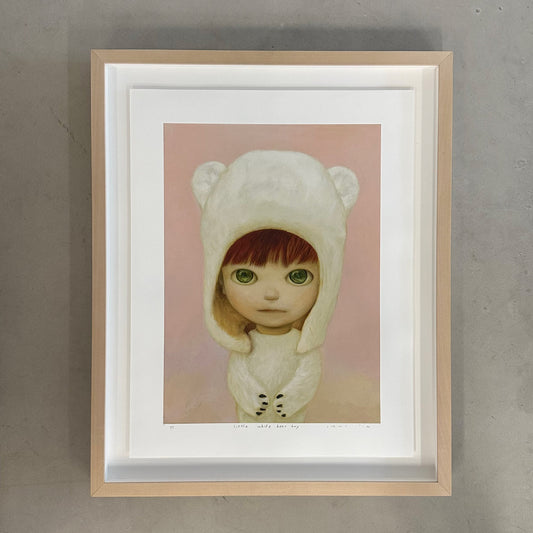 Little White Bear Boy (Framed) (2021), limited edition print by Mayuka Yamamoto