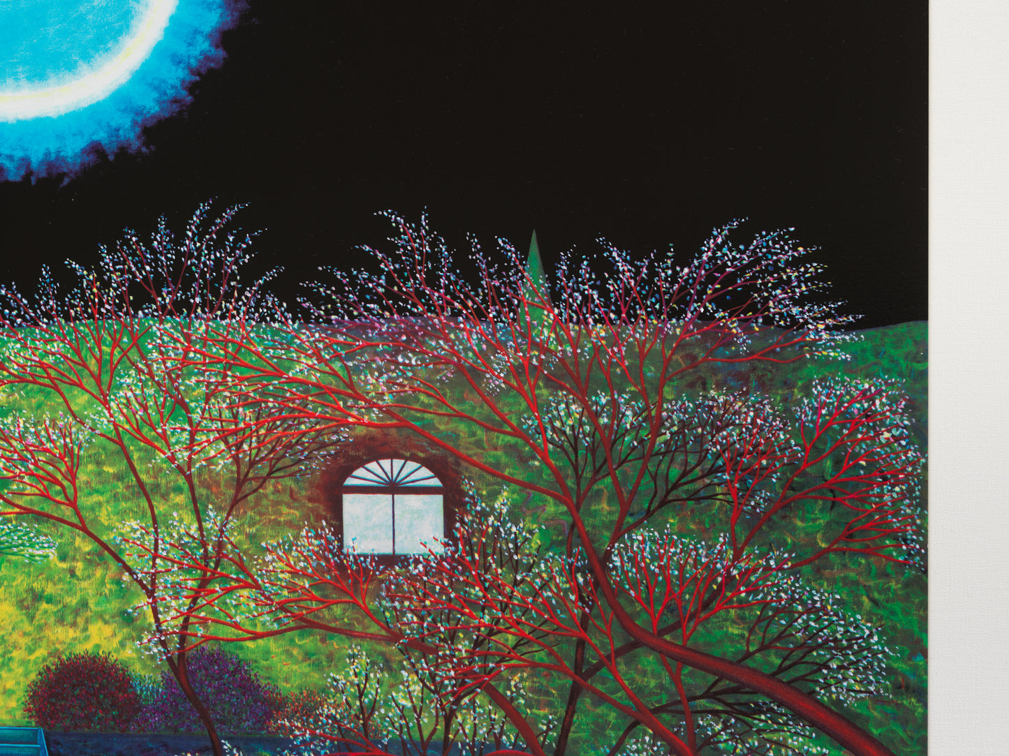 Scott Kahn - Spring Moon, Grant Street - Hand-finished Limited Edition Screenprint - 25.6in x 29.5in - 2