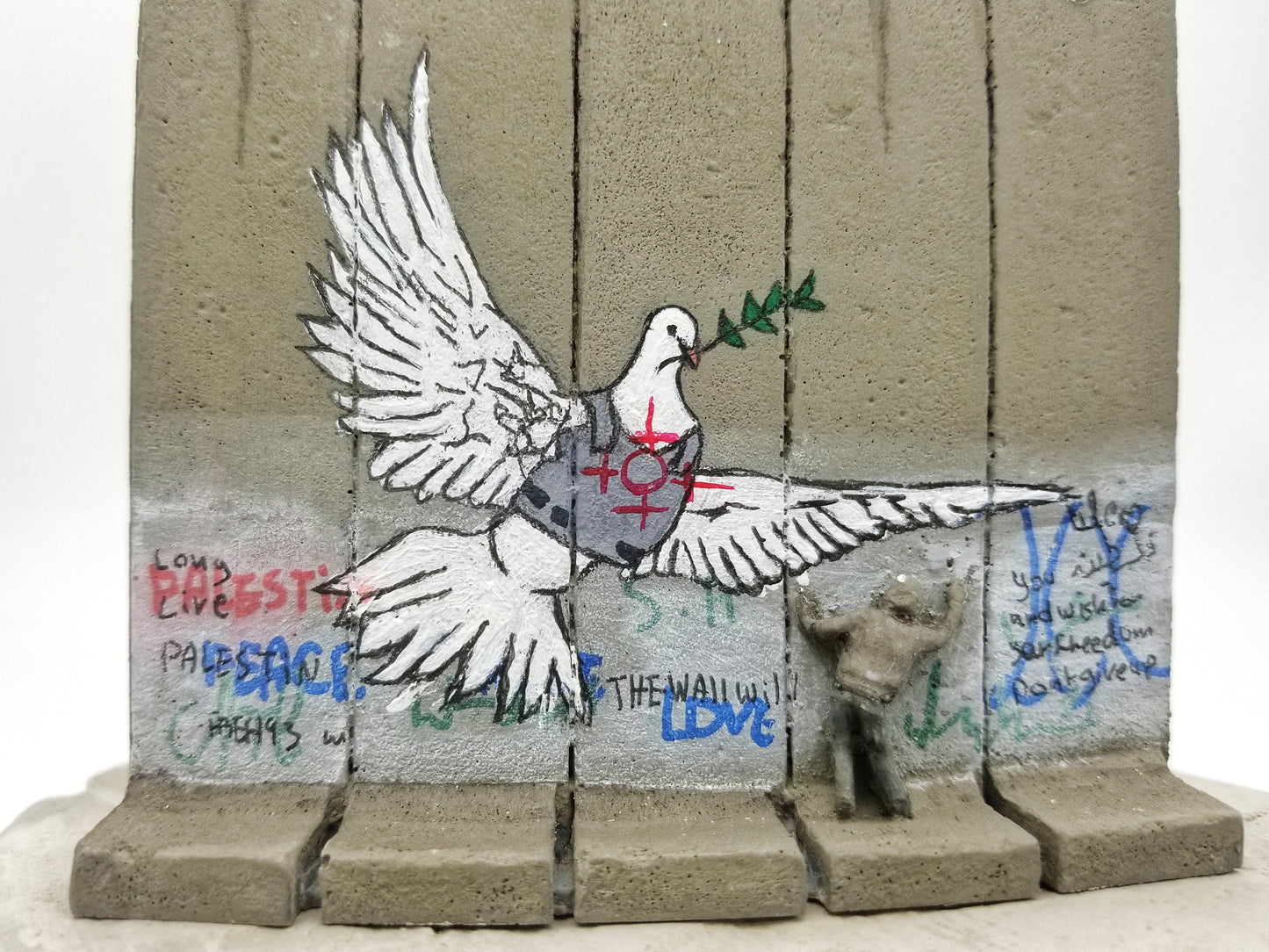 Banksy - Defeated Wall Section / Walled Off Hotel - Flying Dove