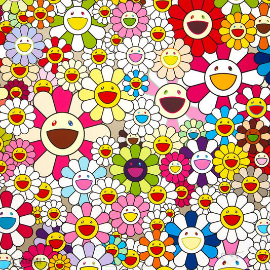 Takashi Murakami - Flowers Blooming in This World and the Land of Nirvana, 2 (FRAMED)