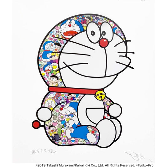 Takashi Murakami - Doraemon Sitting up: "Yoo-hoo, Nobital"