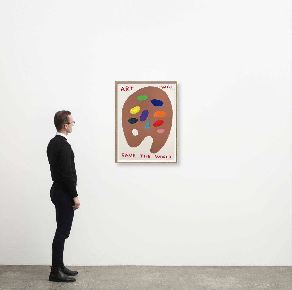 David Shrigley - Art Will Save The World (Framed)