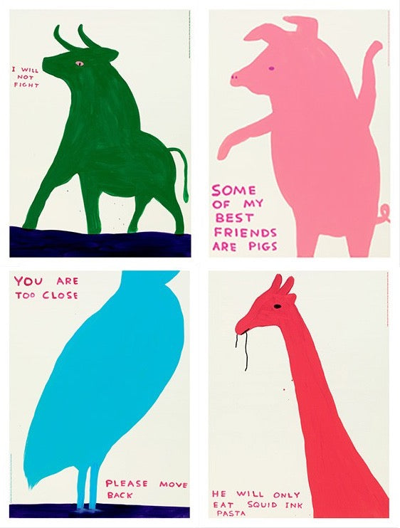 David Shrigley - Animals (Set of 4)