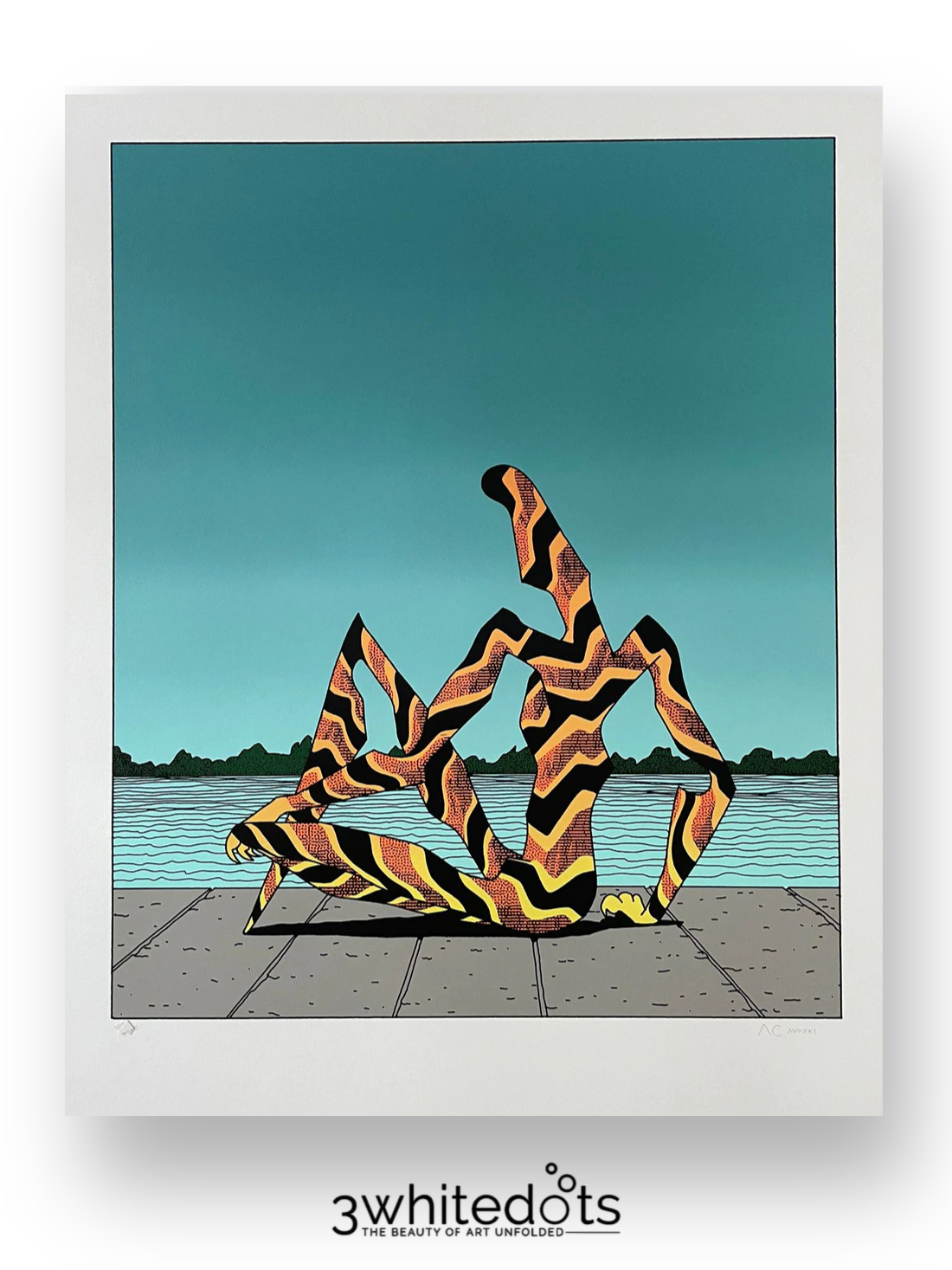 Alejandro Cardenas - View of Virginia Key Print - Limited Edition 6-Color Screen Print - 50.8cm x 40.6cm