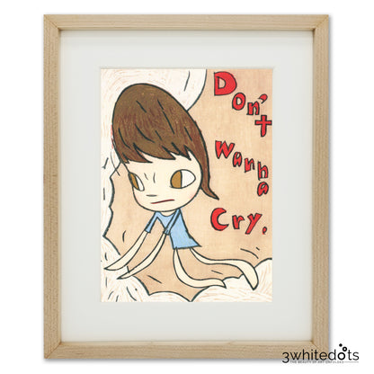 Yoshitomo Nara - Don't Wanna Cry (Framed Postcard)