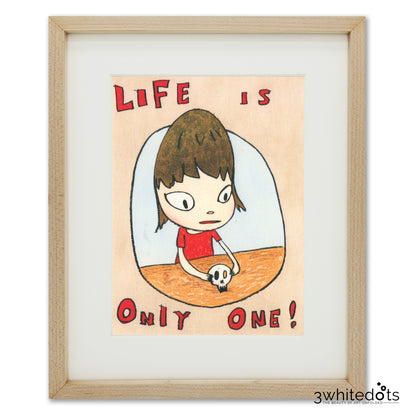 Yoshitomo Nara - Life is Only One (Framed Official Postcard)