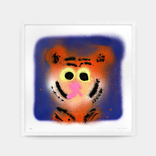 Jon Burgerman - "Soft Tiger" Print (Small Size)