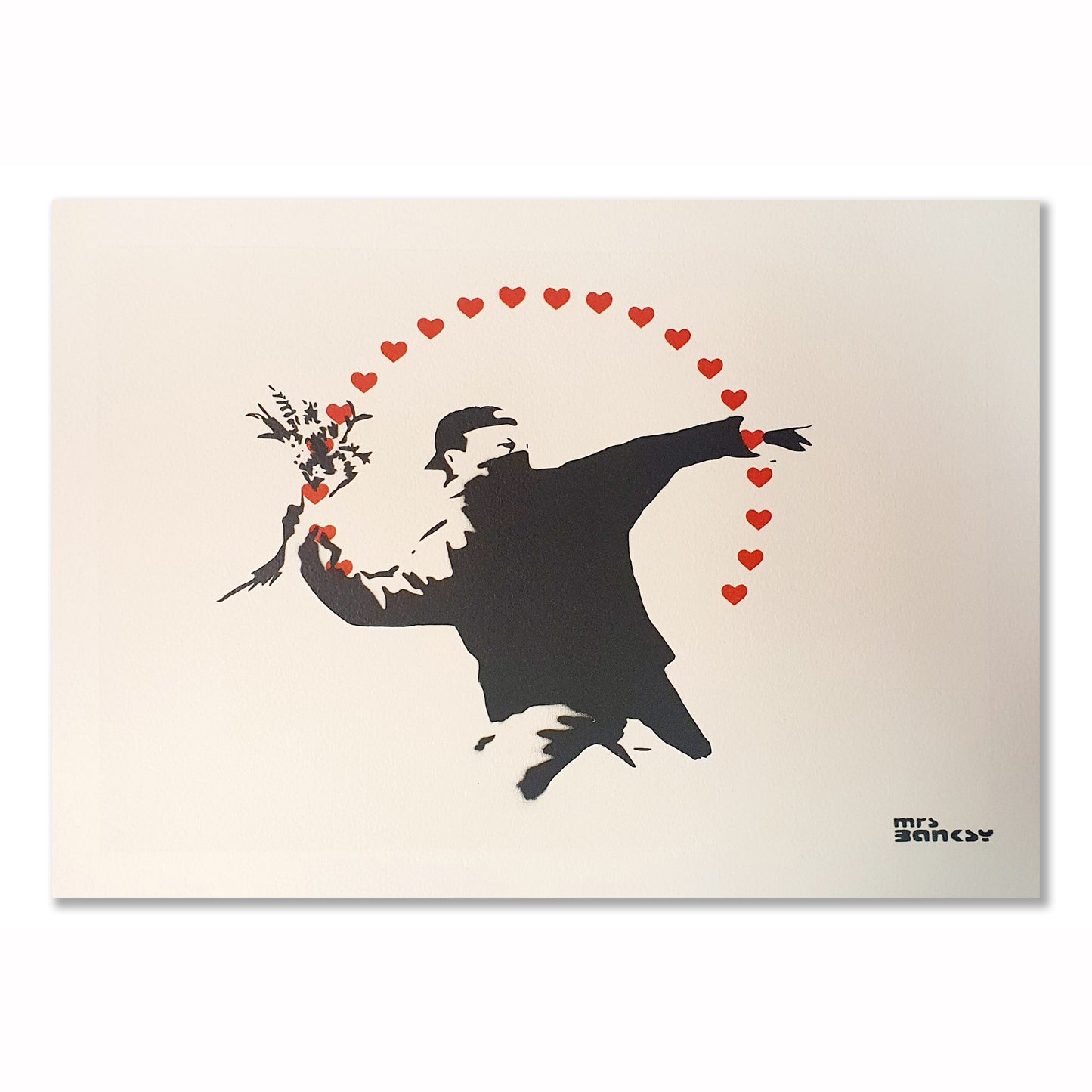Mrs Banksy - Flower Thrower (Love)