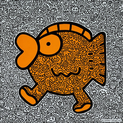 Orange Fish 2019 By Mr. Doodle - [3whitedots]