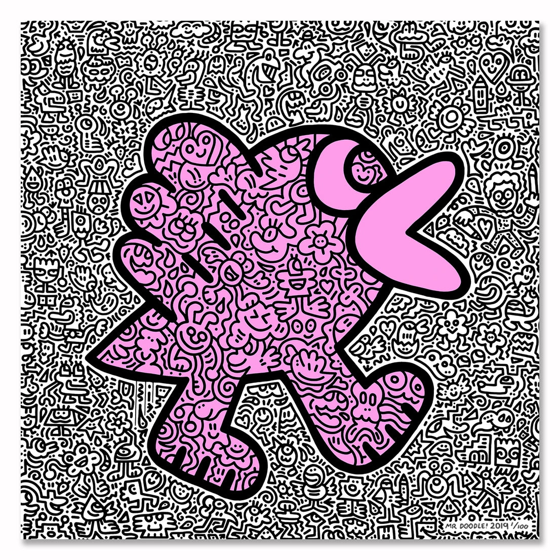 Mr. Doodle - Pink Bird