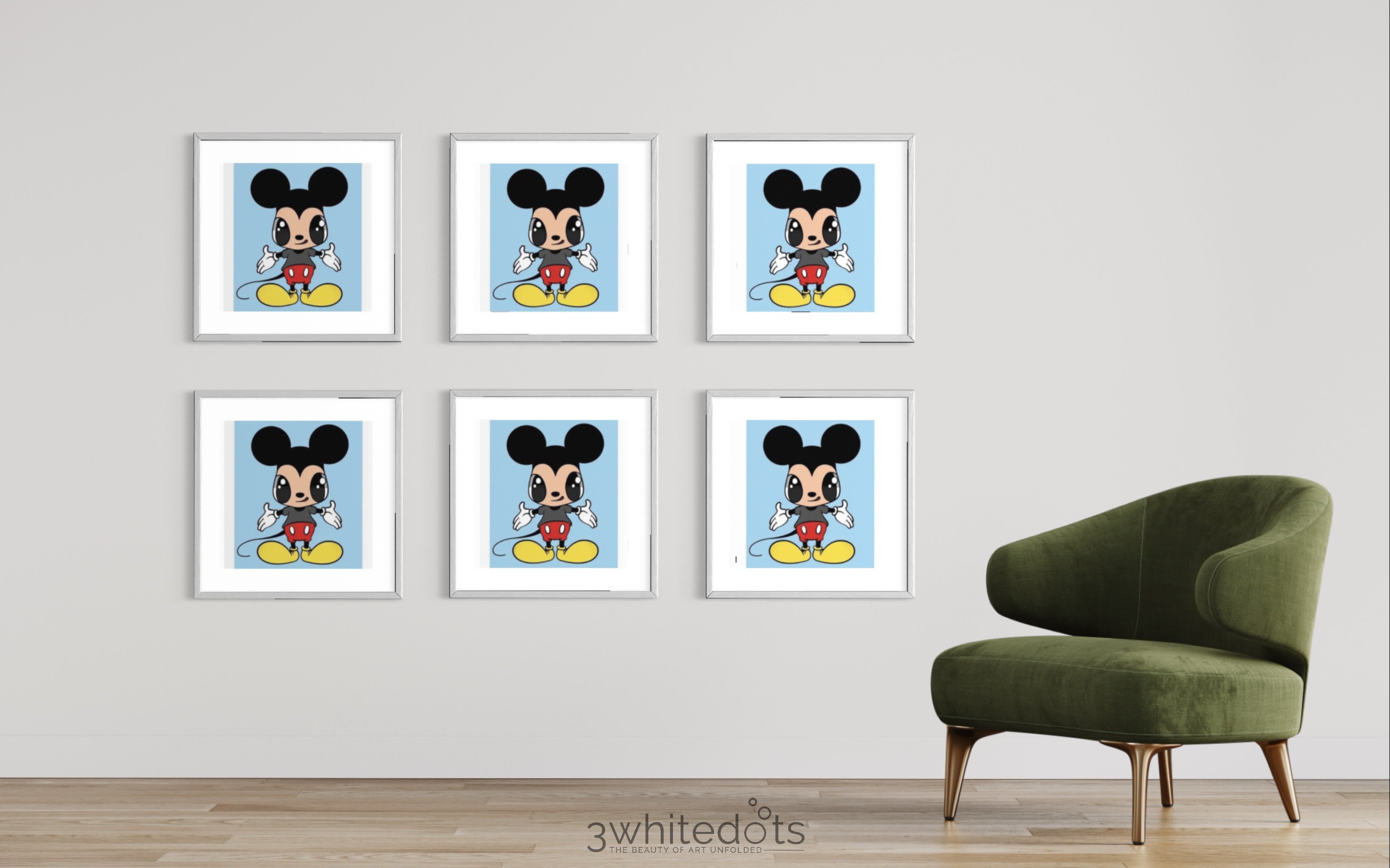 Javier Calleja - Mickey Mouse Poster – 3WhiteDots