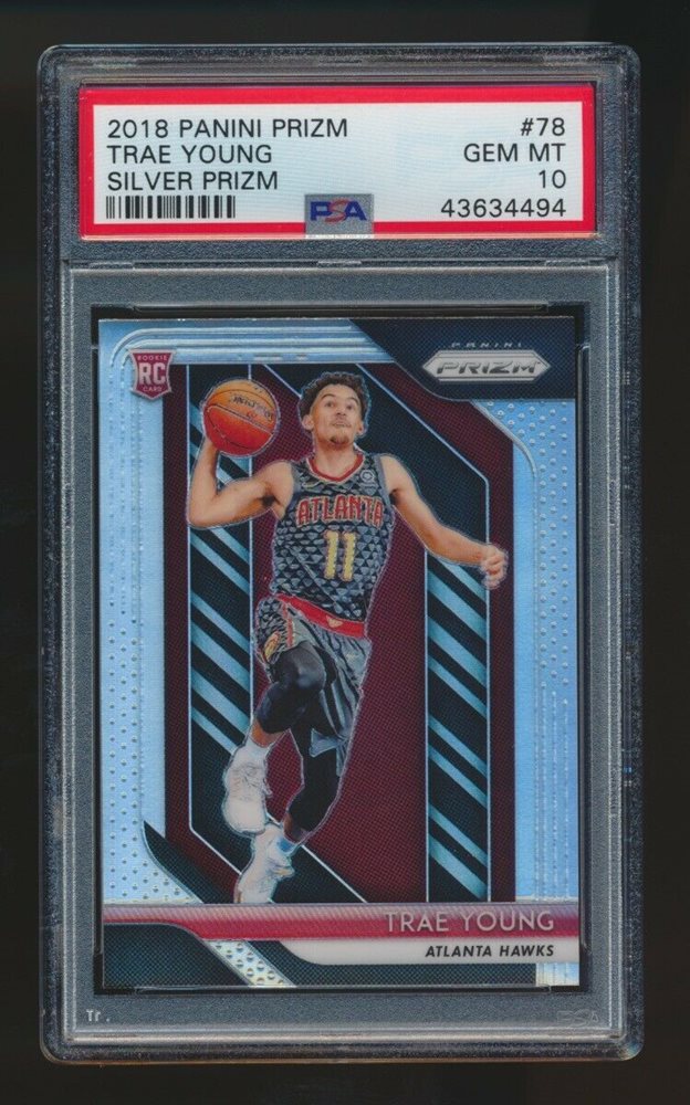 Trae Young 2018-19 Panini Prizm Silver Rookie Card PSA 10