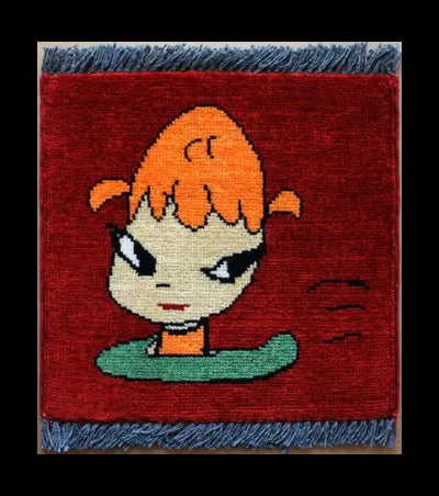 Girl Riding on a Plane Afgan Mini Carpet Rug (2008), limited edition rug by Yoshitomo Nara